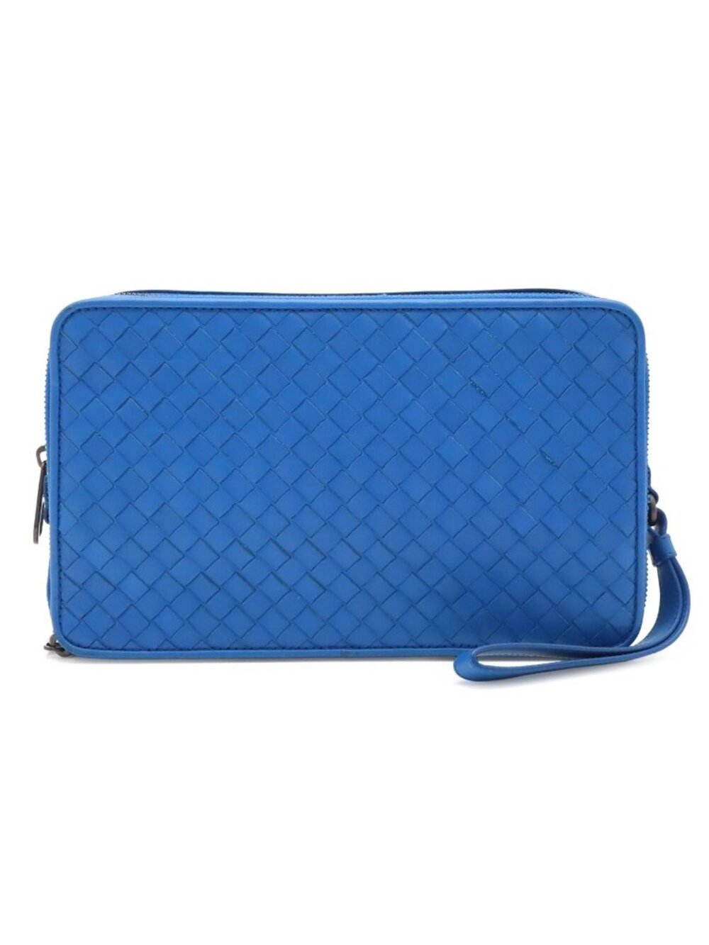 Bottega Veneta Intrecciato Clutch Leather Blue
